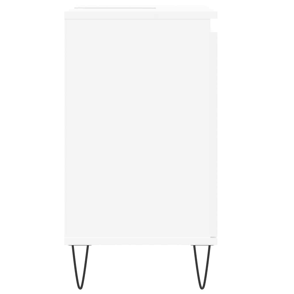 Bathroom Cabinet White 58x33x60 cm Wood Material