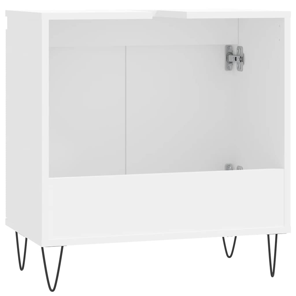 Bathroom Cabinet White 58x33x60 cm Wood Material