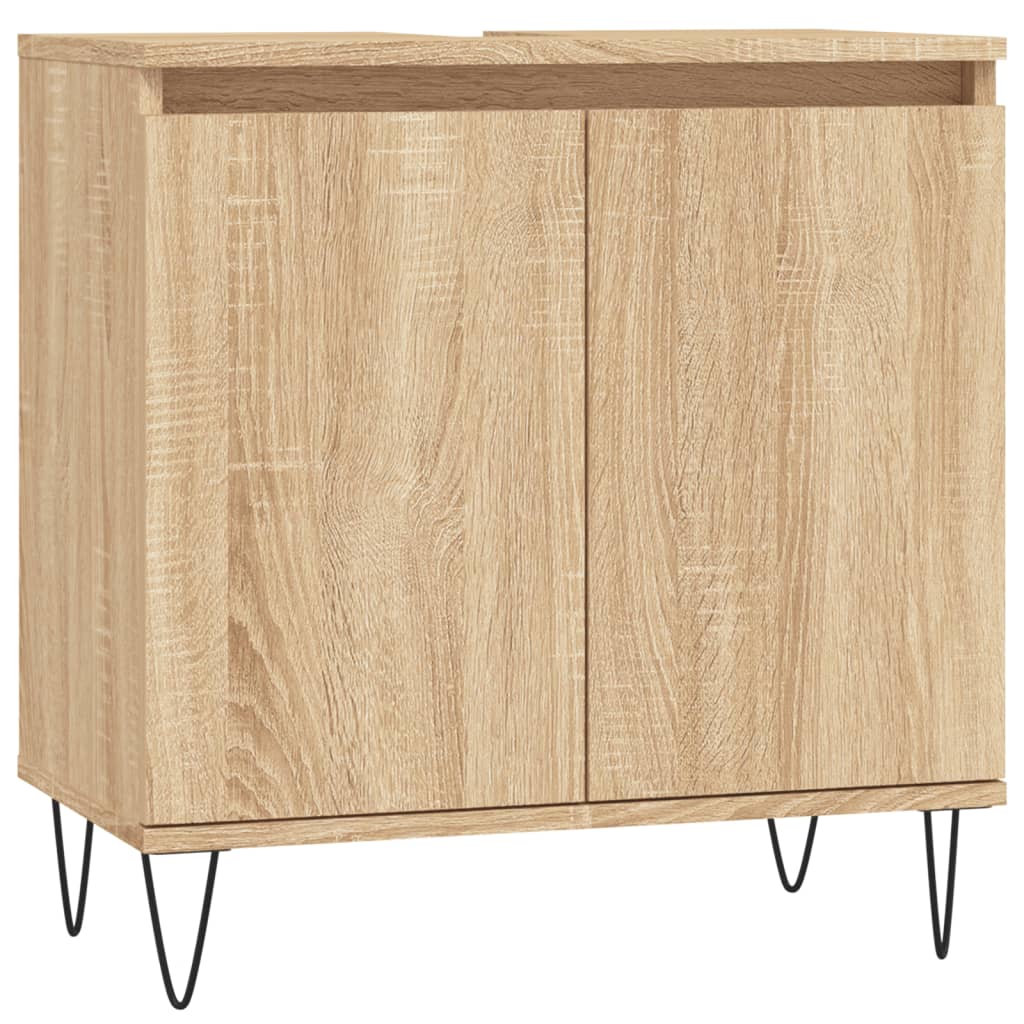 Bathroom Cabinet Sonoma Oak 58x33x60 cm Wood Material