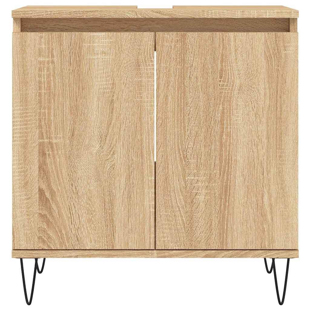 Bathroom Cabinet Sonoma Oak 58x33x60 cm Wood Material