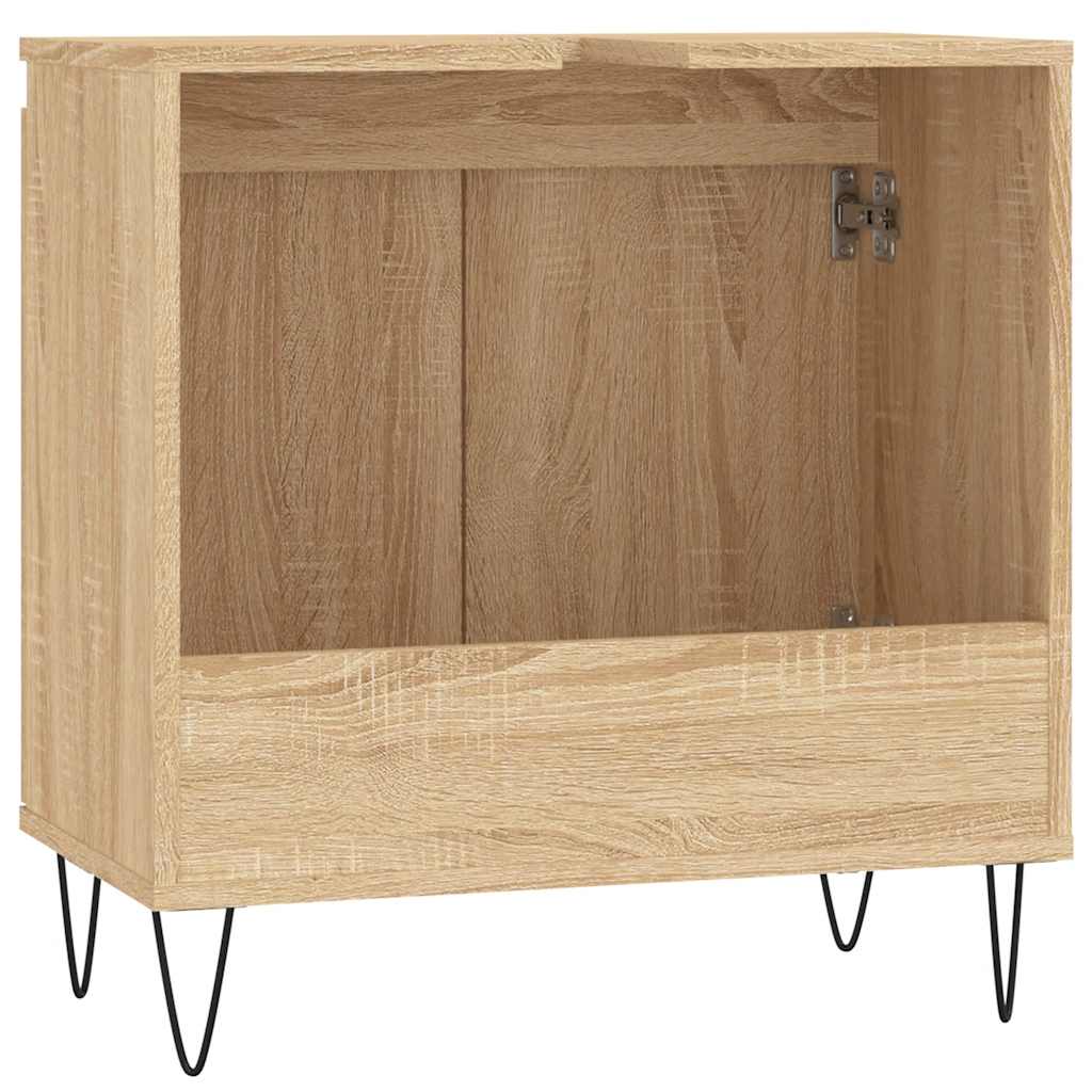 Bathroom Cabinet Sonoma Oak 58x33x60 cm Wood Material