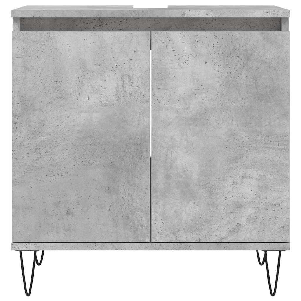 Bathroom cabinet concrete gray 58 x 33 x 60 cm made of wood