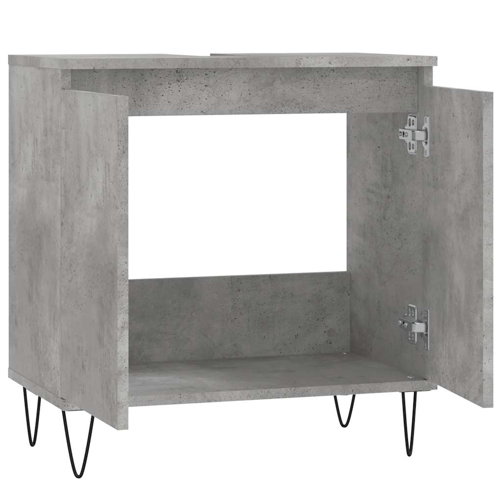 Bathroom cabinet concrete gray 58 x 33 x 60 cm made of wood