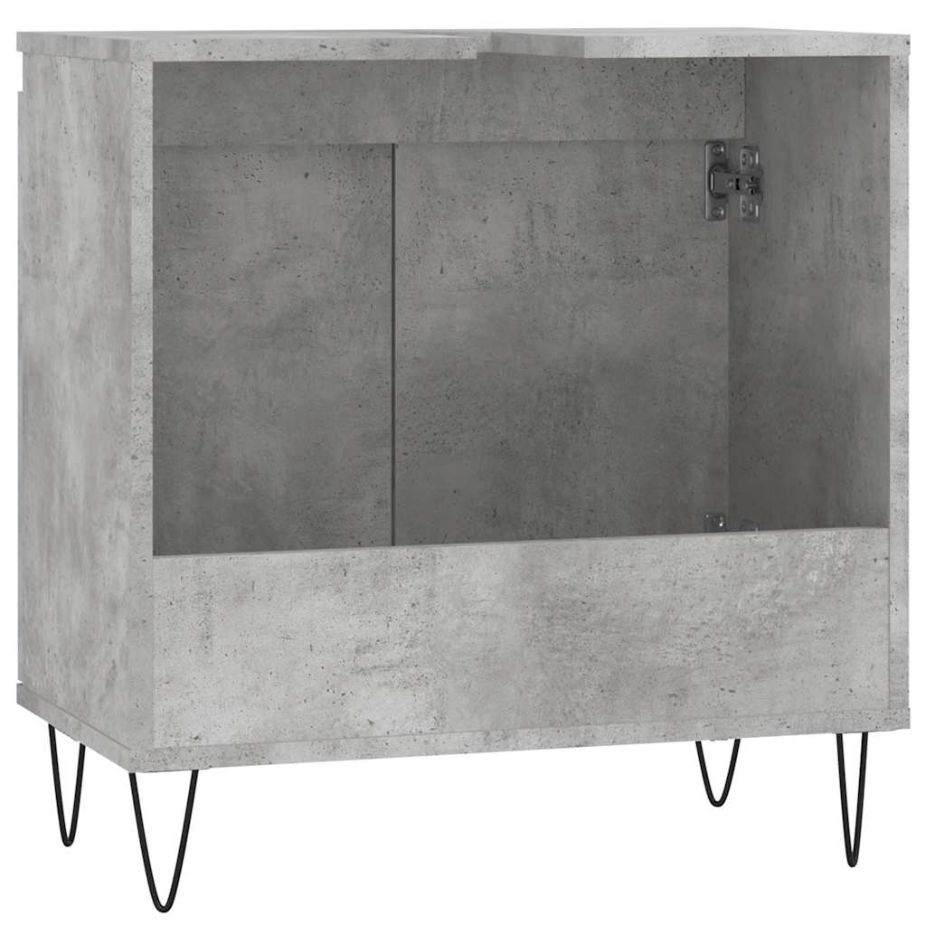 Bathroom cabinet concrete gray 58 x 33 x 60 cm made of wood