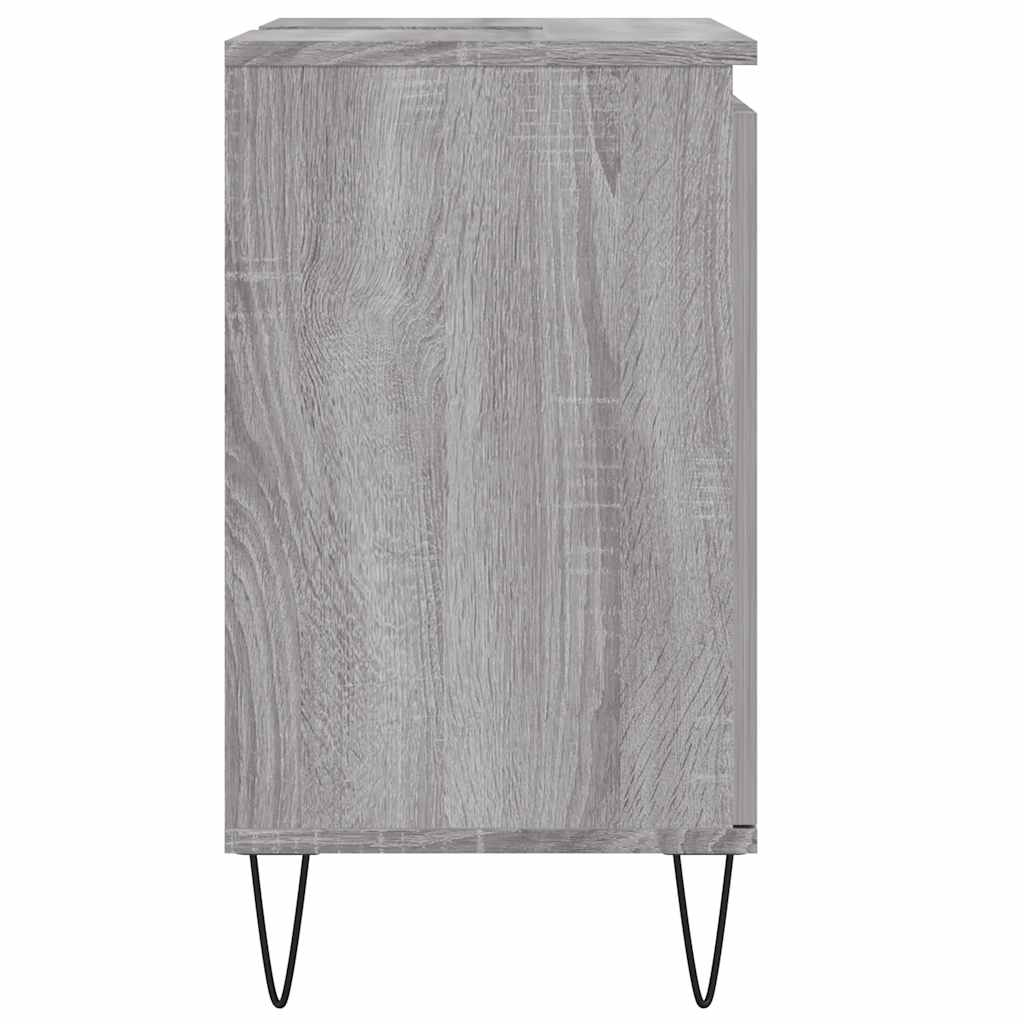 Bathroom Cabinet Gray Sonoma 58x33x60 cm Wood Material