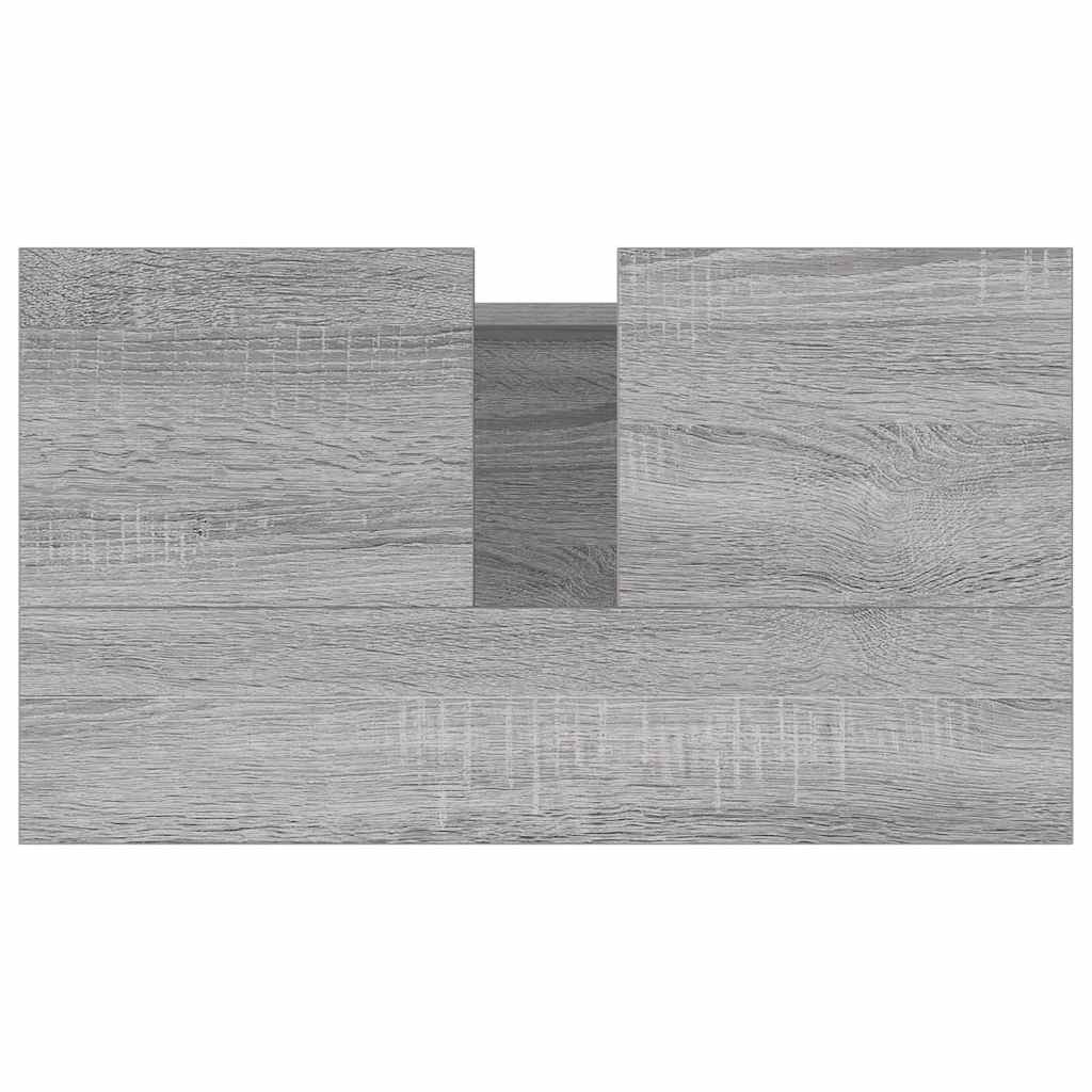 Badschrank Grau Sonoma 58x33x60 cm Holzwerkstoff