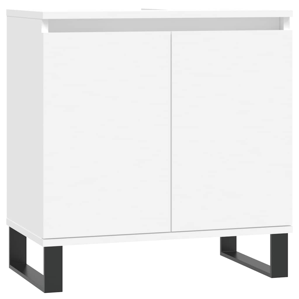 Bathroom Cabinet White 58x33x60 cm Wood Material