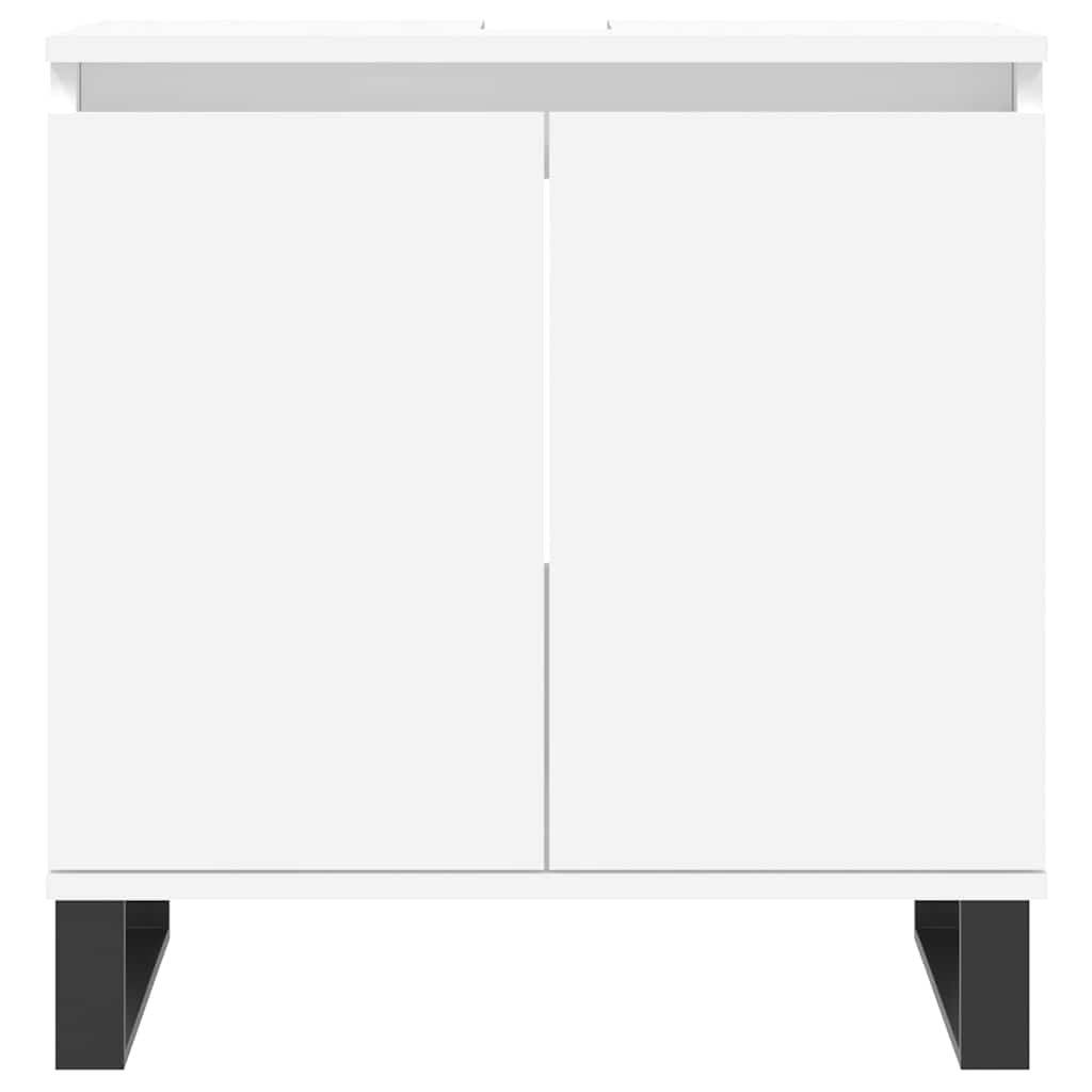 Bathroom Cabinet White 58x33x60 cm Wood Material