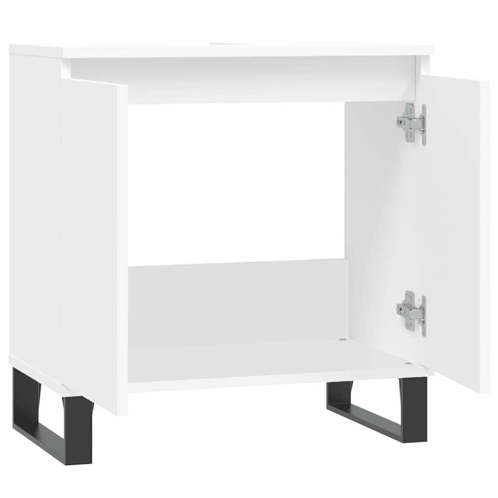 Bathroom Cabinet White 58x33x60 cm Wood Material