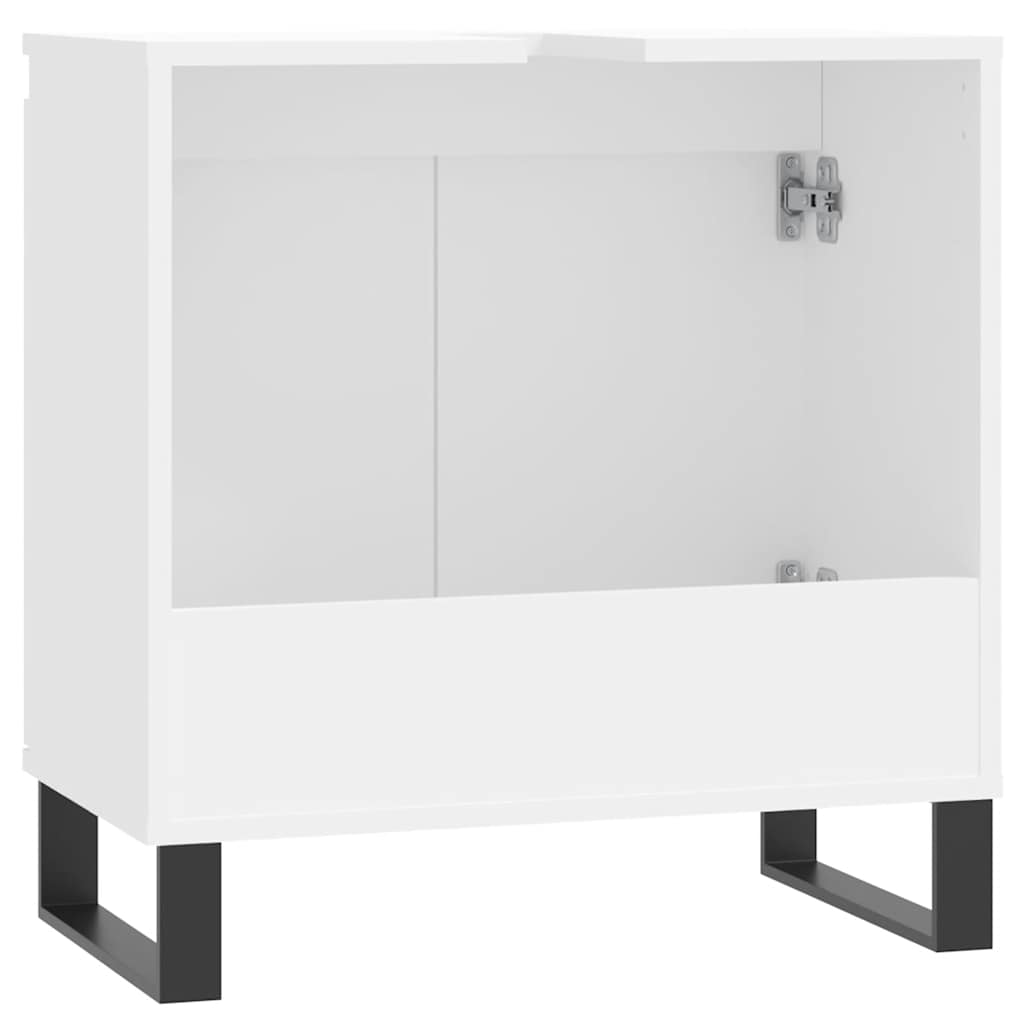 Bathroom Cabinet White 58x33x60 cm Wood Material