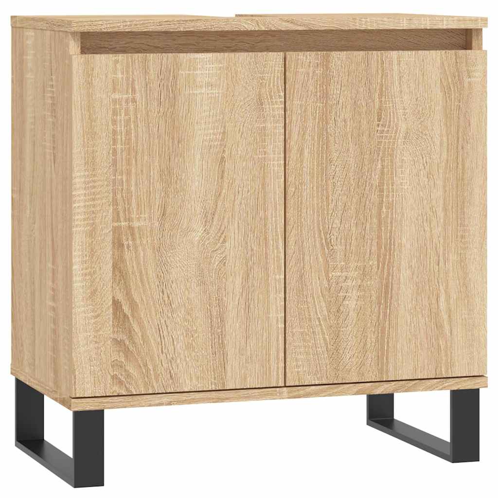 Badschrank Sonoma-Eiche 58x33x60 cm Holzwerkstoff