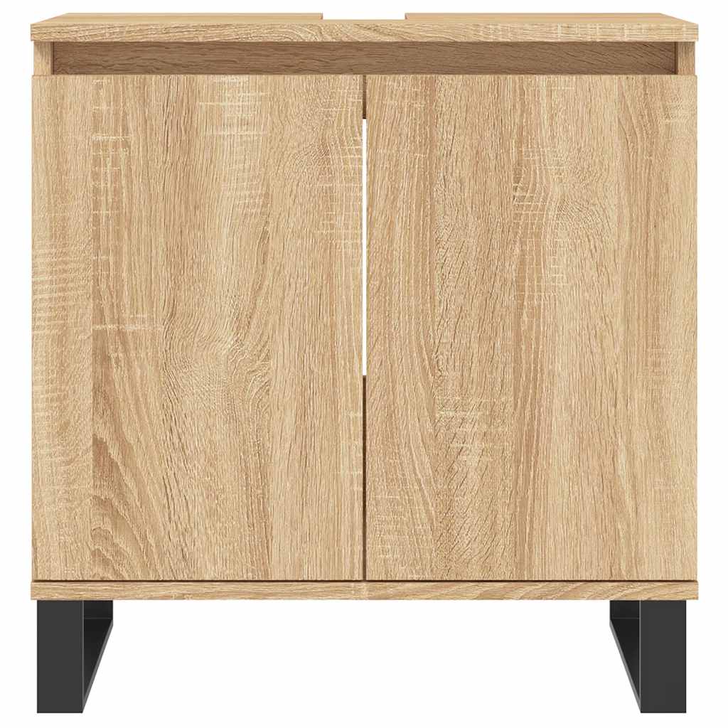 Bathroom Cabinet Sonoma Oak 58x33x60 cm Wood Material