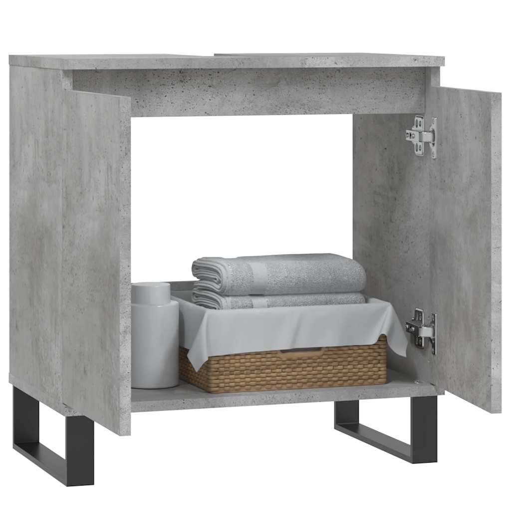 Bathroom cabinet concrete gray 58 x 33 x 60 cm made of wood