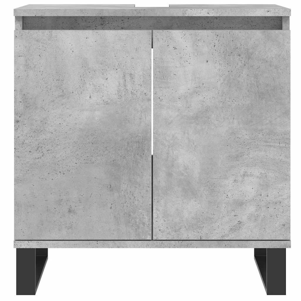 Bathroom cabinet concrete gray 58 x 33 x 60 cm made of wood