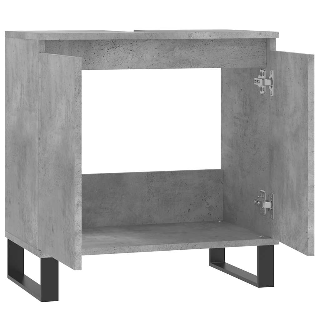 Bathroom cabinet concrete gray 58 x 33 x 60 cm made of wood