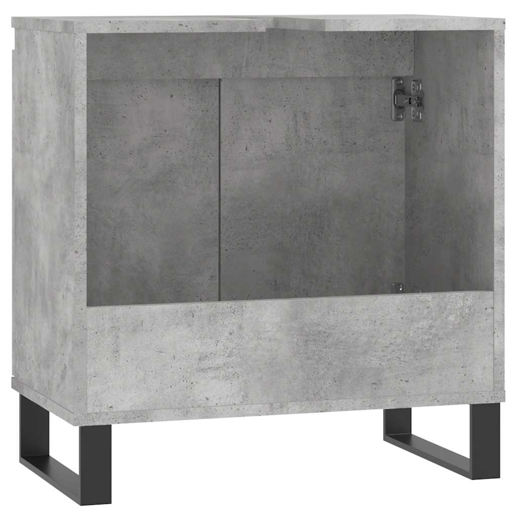 Bathroom cabinet concrete gray 58 x 33 x 60 cm made of wood