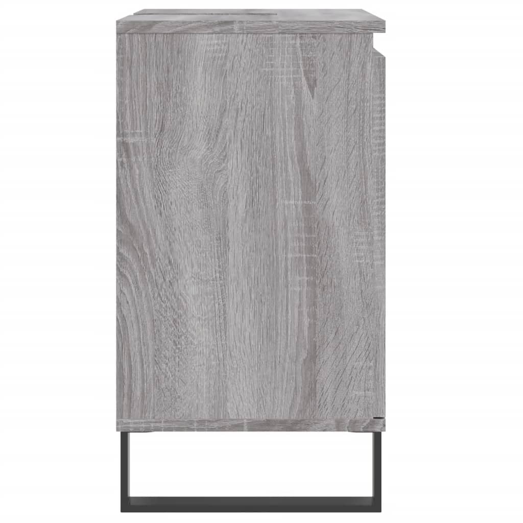 Bathroom Cabinet Gray Sonoma 58x33x60 cm Wood Material