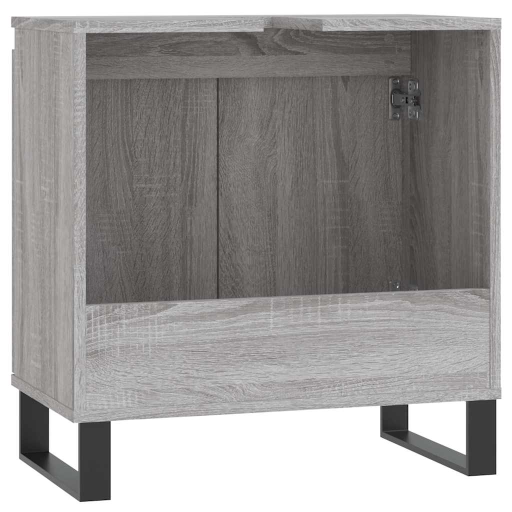 Bathroom Cabinet Gray Sonoma 58x33x60 cm Wood Material