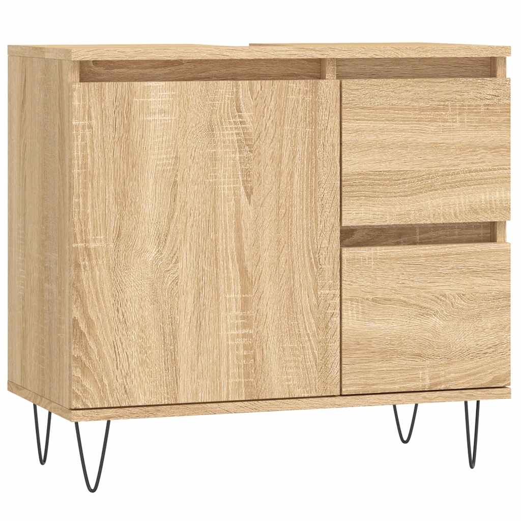 Badschrank Sonoma-Eiche 65x33x60 cm Holzwerkstoff