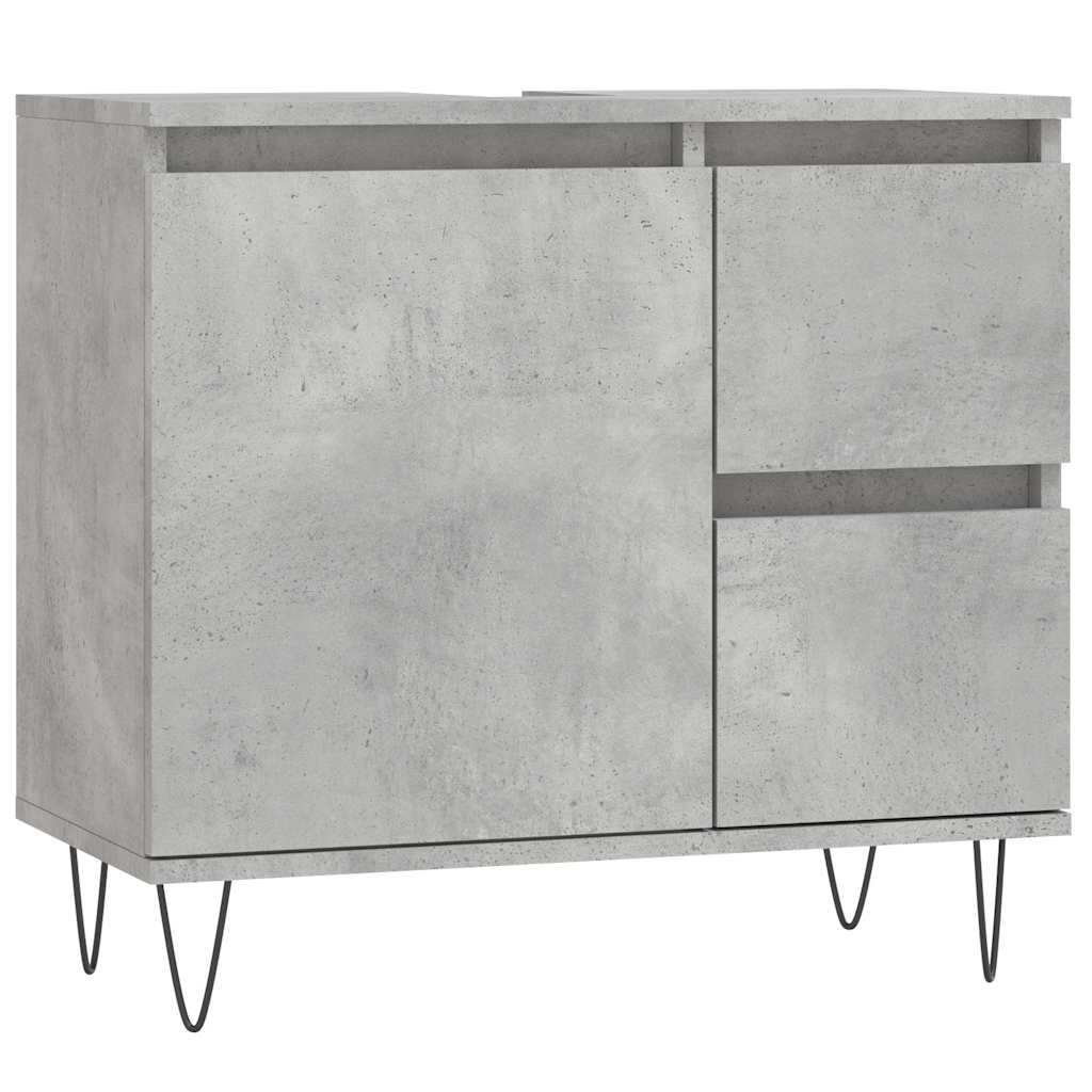 Bathroom cabinet concrete gray 65x33x60 cm made of wood material