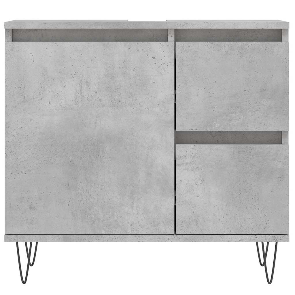 Bathroom cabinet concrete gray 65x33x60 cm made of wood material