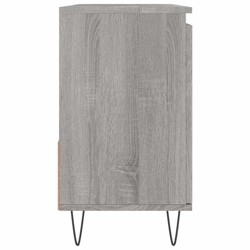 Badschrank Grau Sonoma 65x33x60 cm Holzwerkstoff