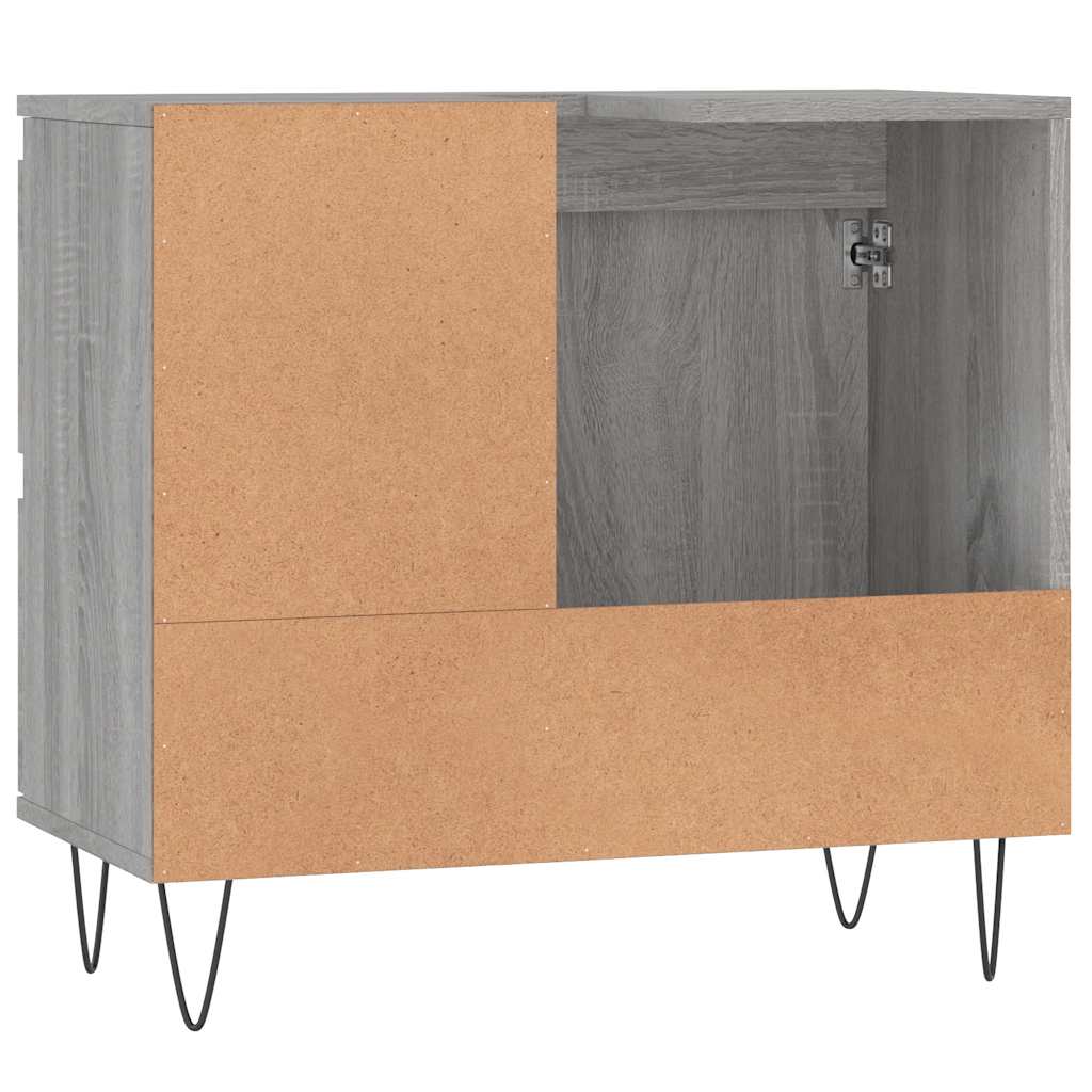 Bathroom cabinet gray Sonoma 65x33x60 cm made of wood