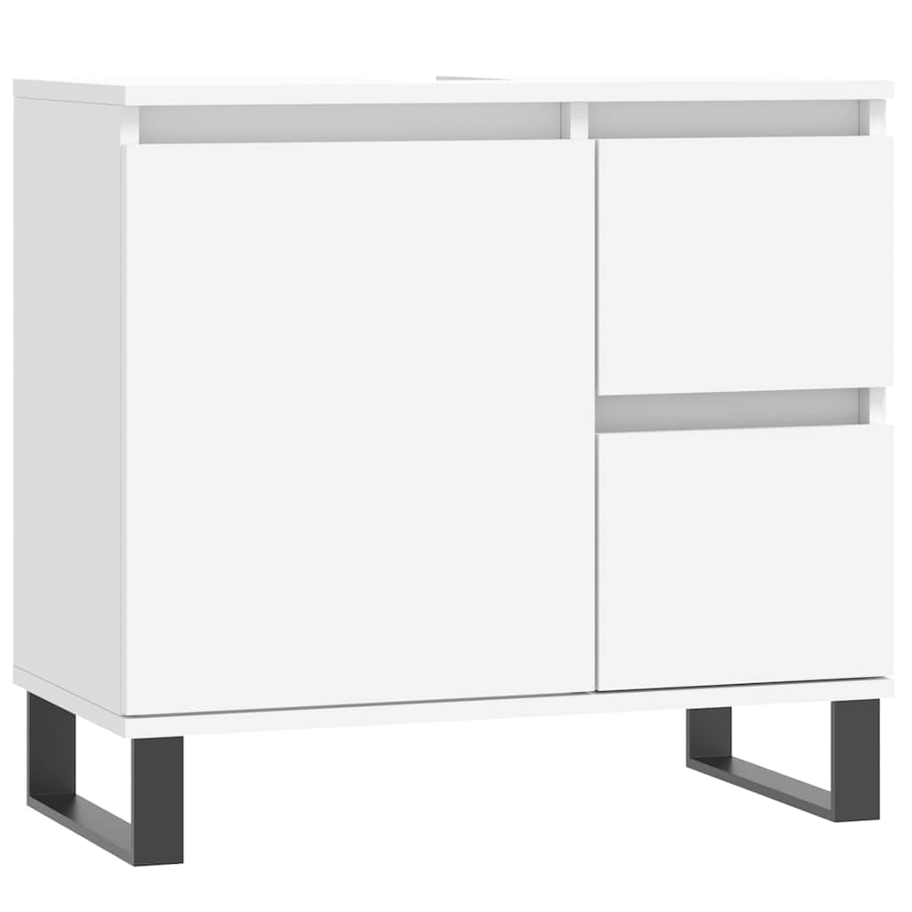 Bathroom Cabinet White 65x33x60 cm Wood Material