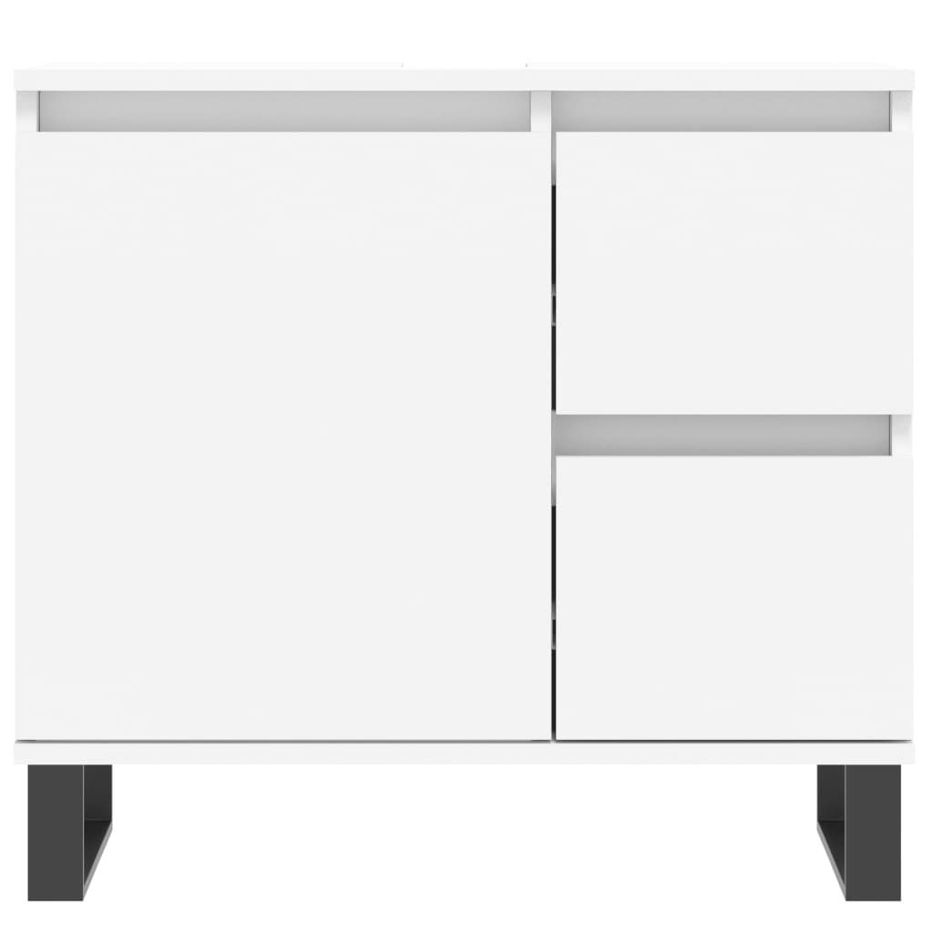 Bathroom Cabinet White 65x33x60 cm Wood Material