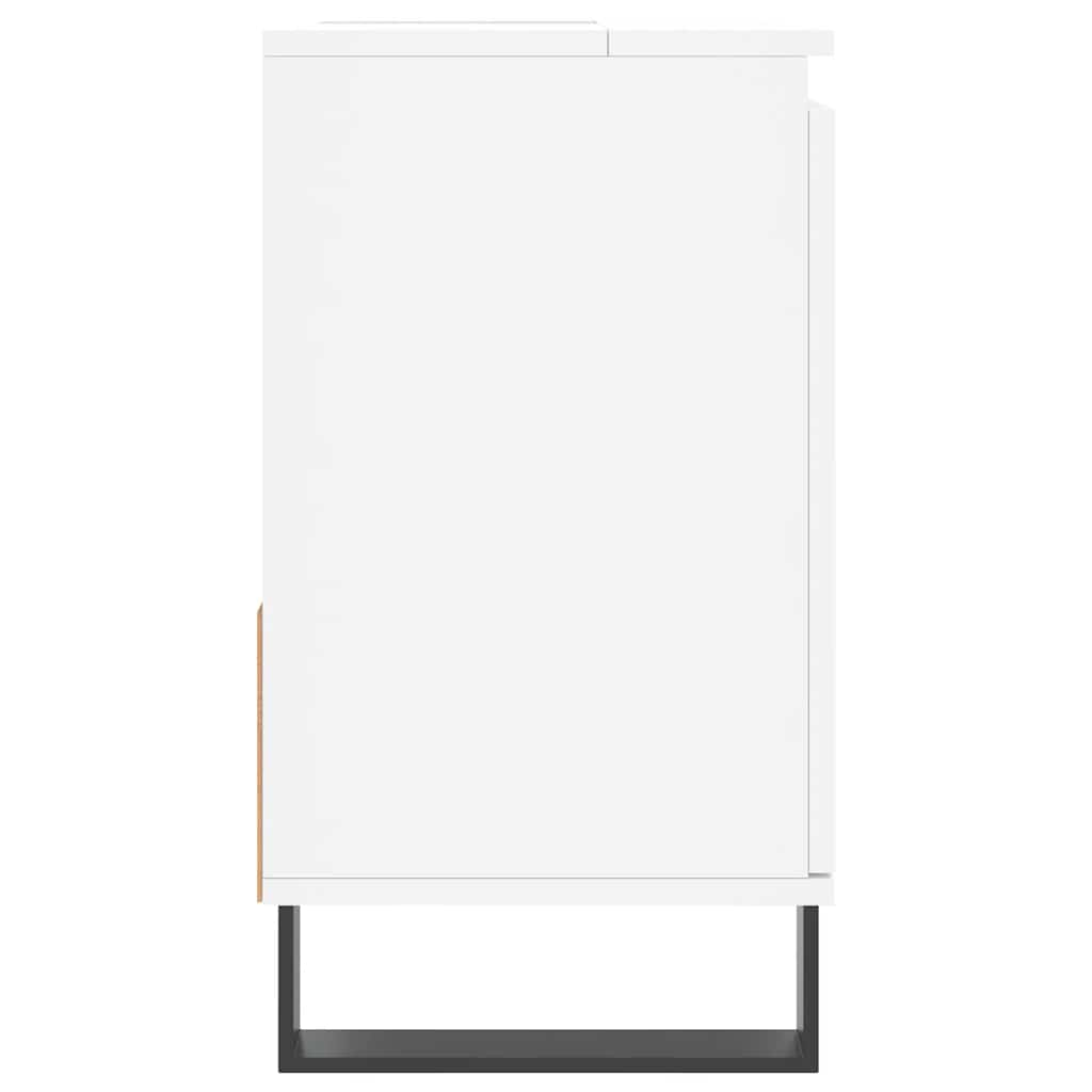 Bathroom Cabinet White 65x33x60 cm Wood Material