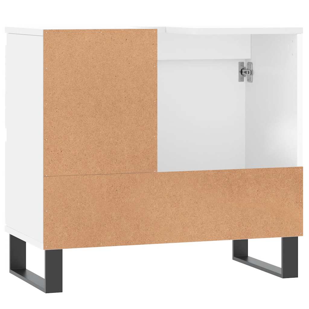 Bathroom Cabinet White 65x33x60 cm Wood Material