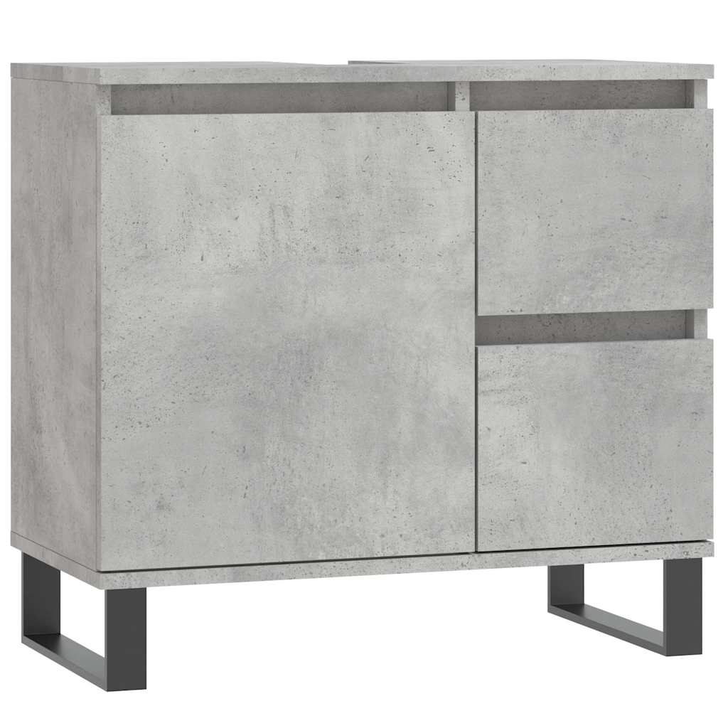 Bathroom cabinet concrete gray 65x33x60 cm made of wood material