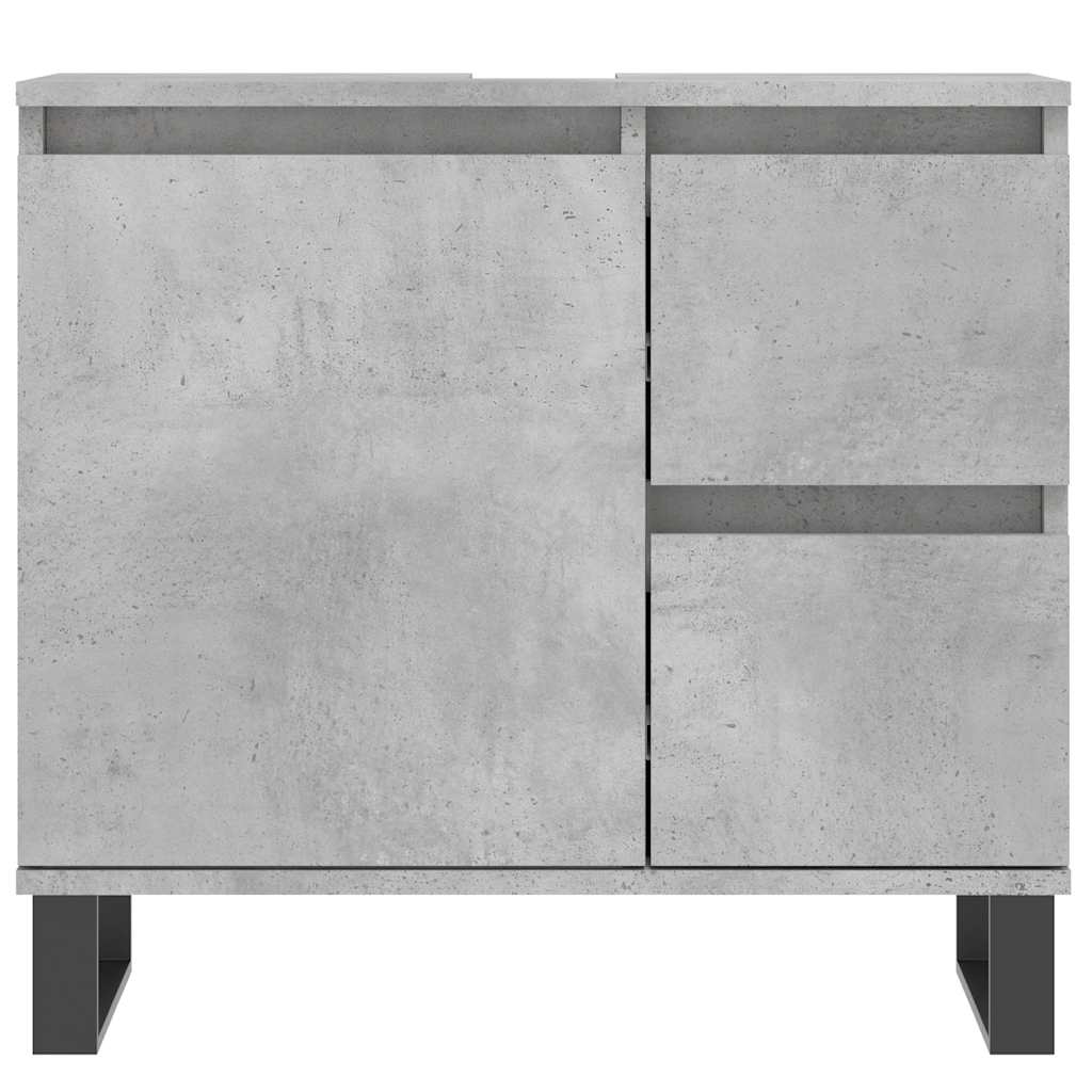 Bathroom cabinet concrete gray 65x33x60 cm made of wood material