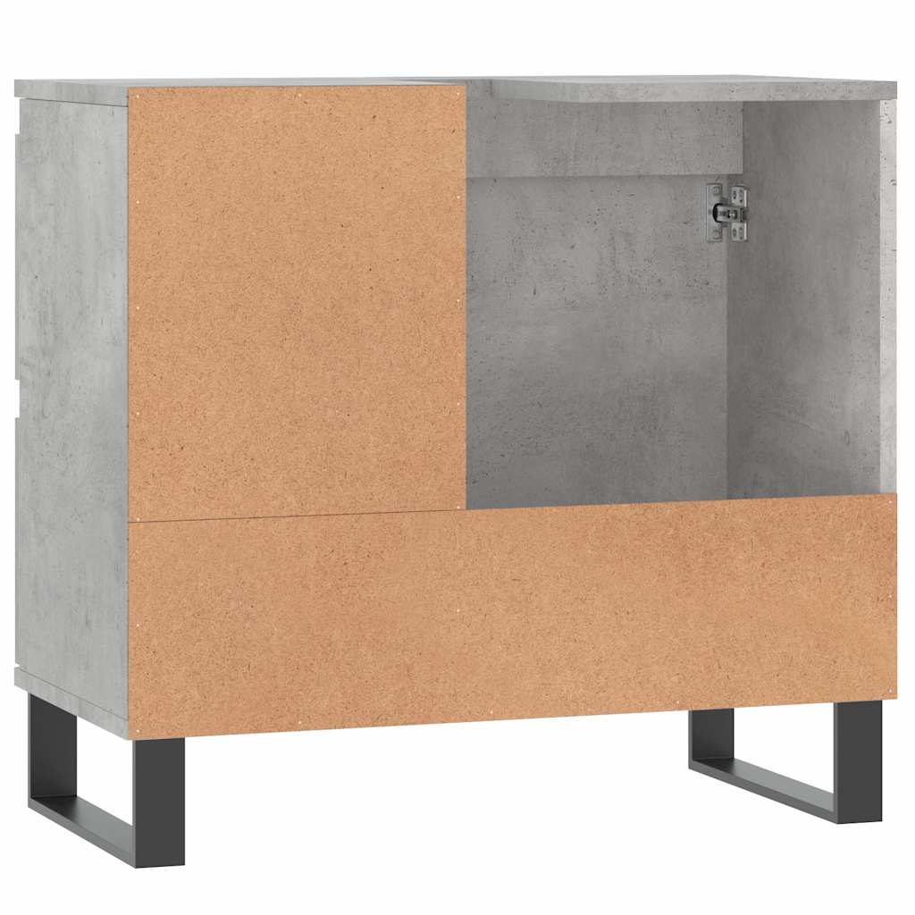 Bathroom cabinet concrete gray 65x33x60 cm made of wood material