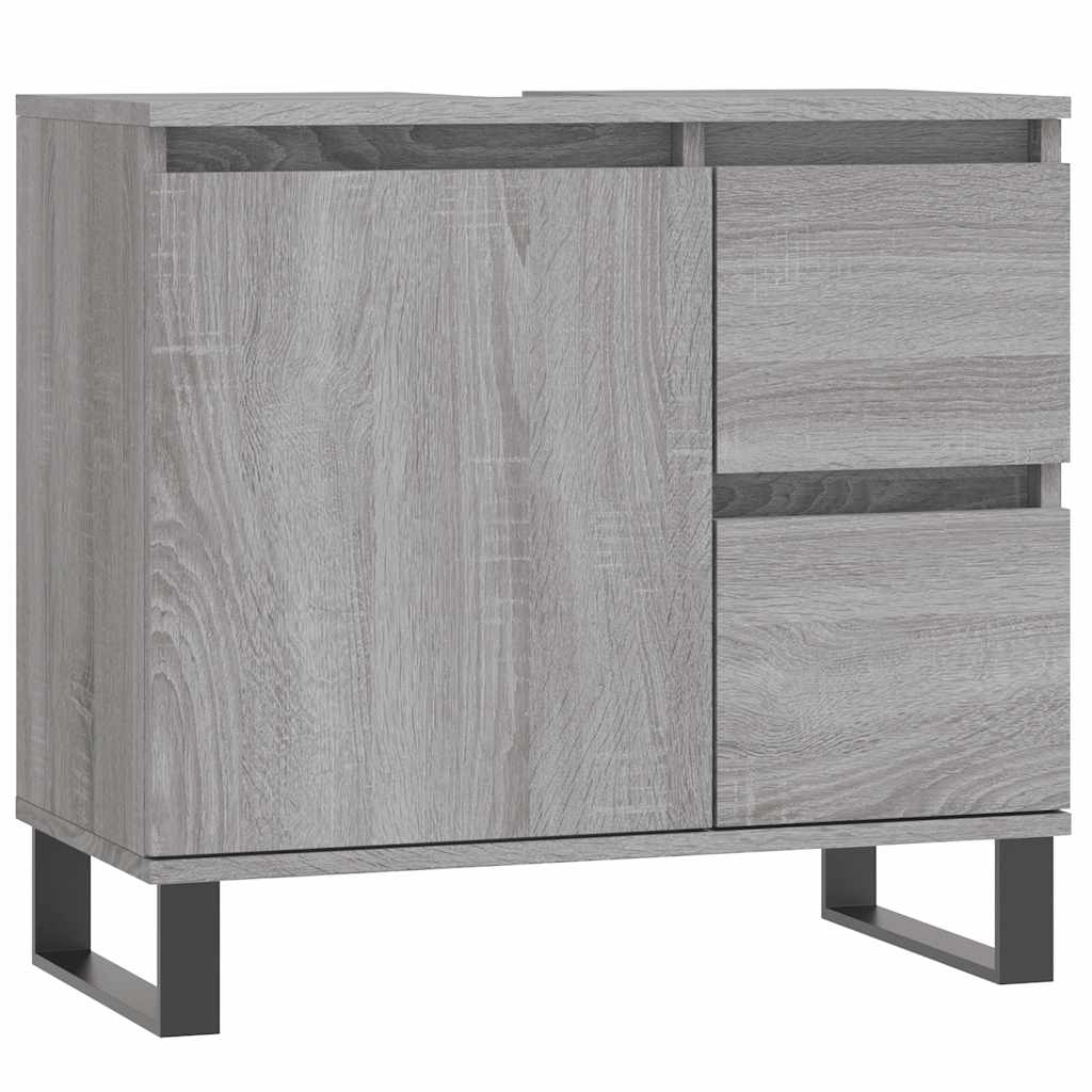 Bathroom cabinet gray Sonoma 65x33x60 cm made of wood