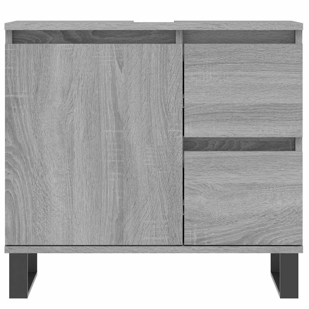 Bathroom cabinet gray Sonoma 65x33x60 cm made of wood