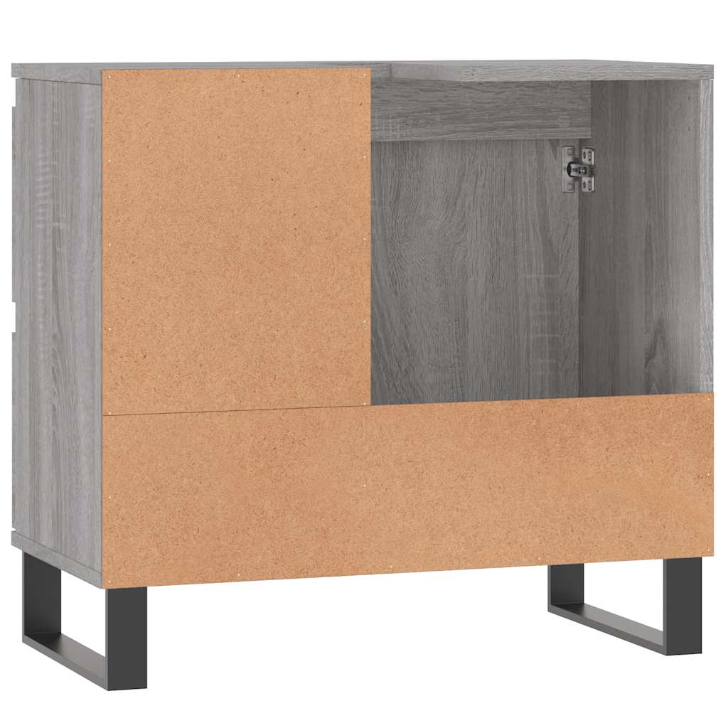 Badschrank Grau Sonoma 65x33x60 cm Holzwerkstoff