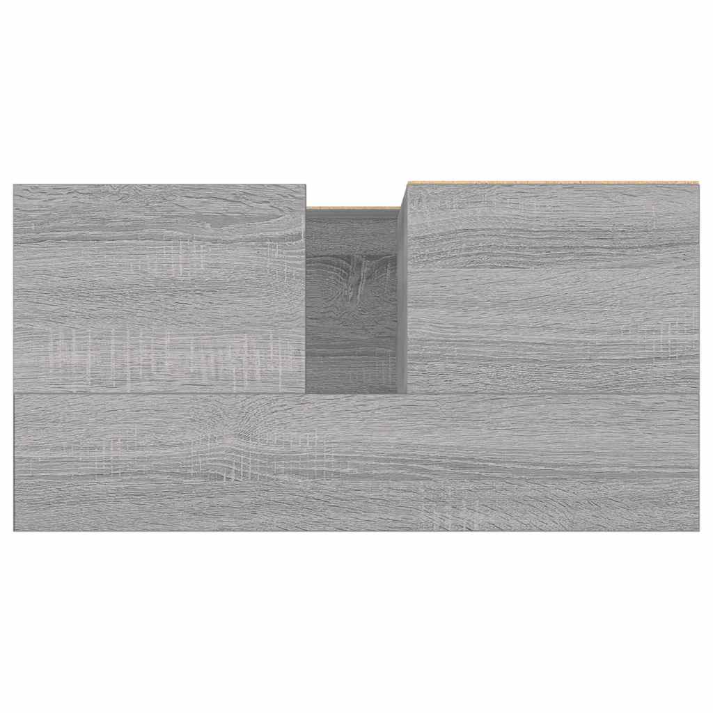 Badschrank Grau Sonoma 65x33x60 cm Holzwerkstoff