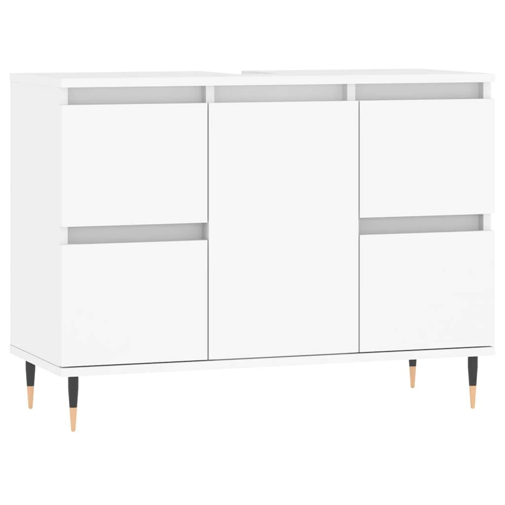 Bathroom Cabinet White 80x33x60 cm Wood Material