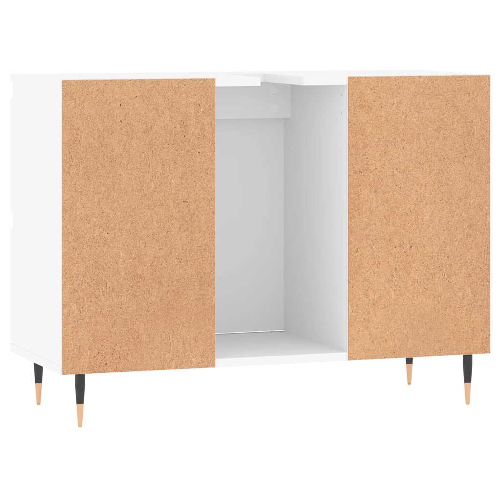 Badschrank Weiß 80x33x60 cm Holzwerkstoff