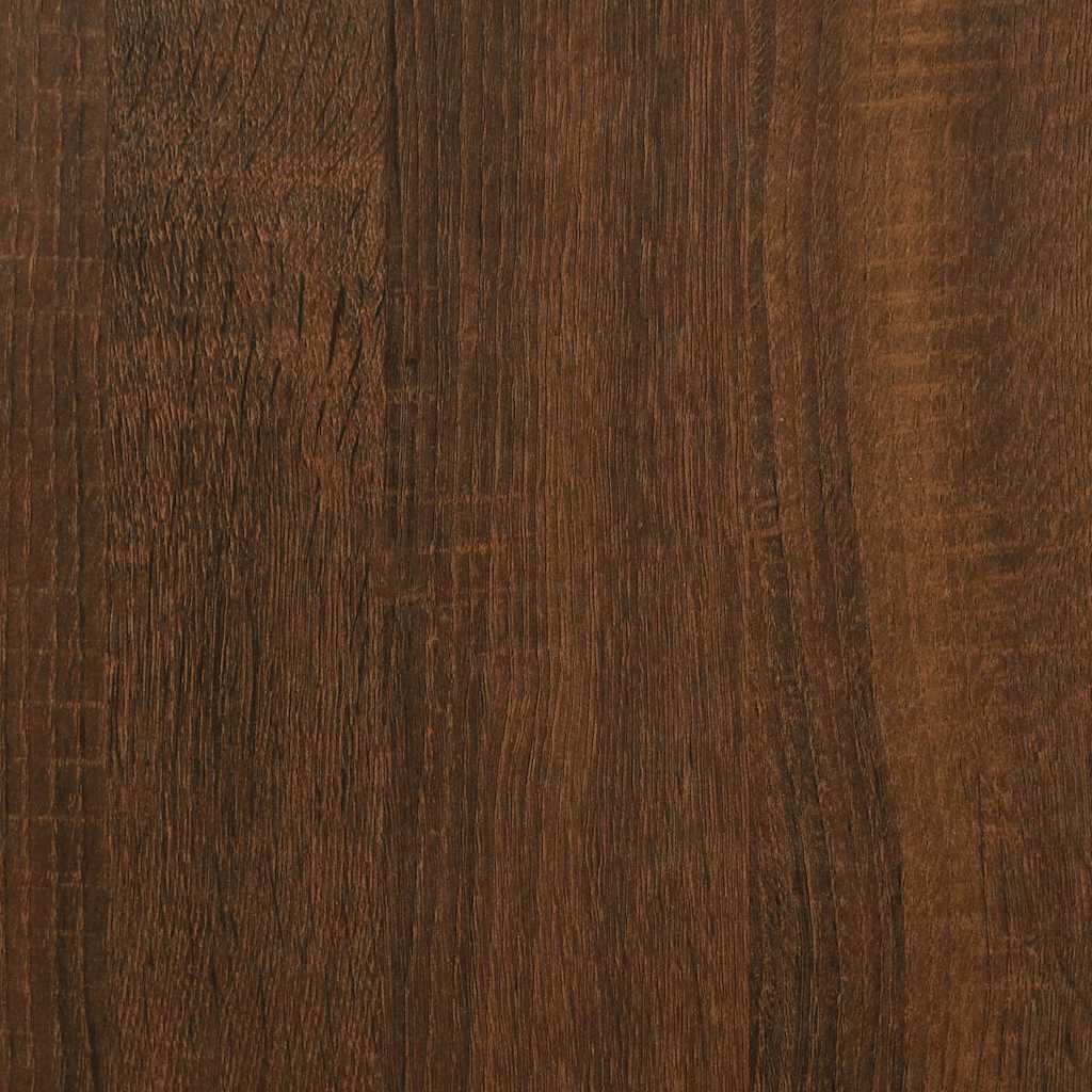 Bathroom Cabinet Brown Oak Look 80x33x60 cm Wood Material