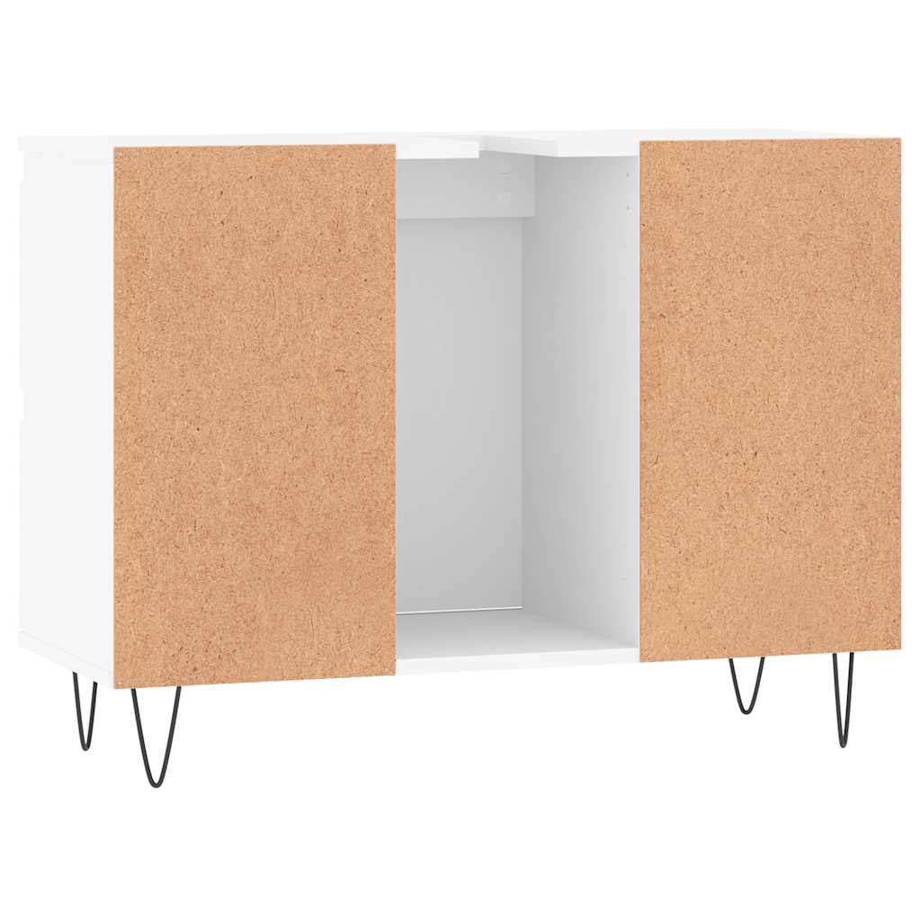 Badschrank Weiß 80x33x60 cm Holzwerkstoff