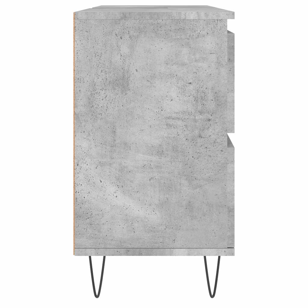 Bathroom cabinet concrete gray 80x33x60 cm made of wood