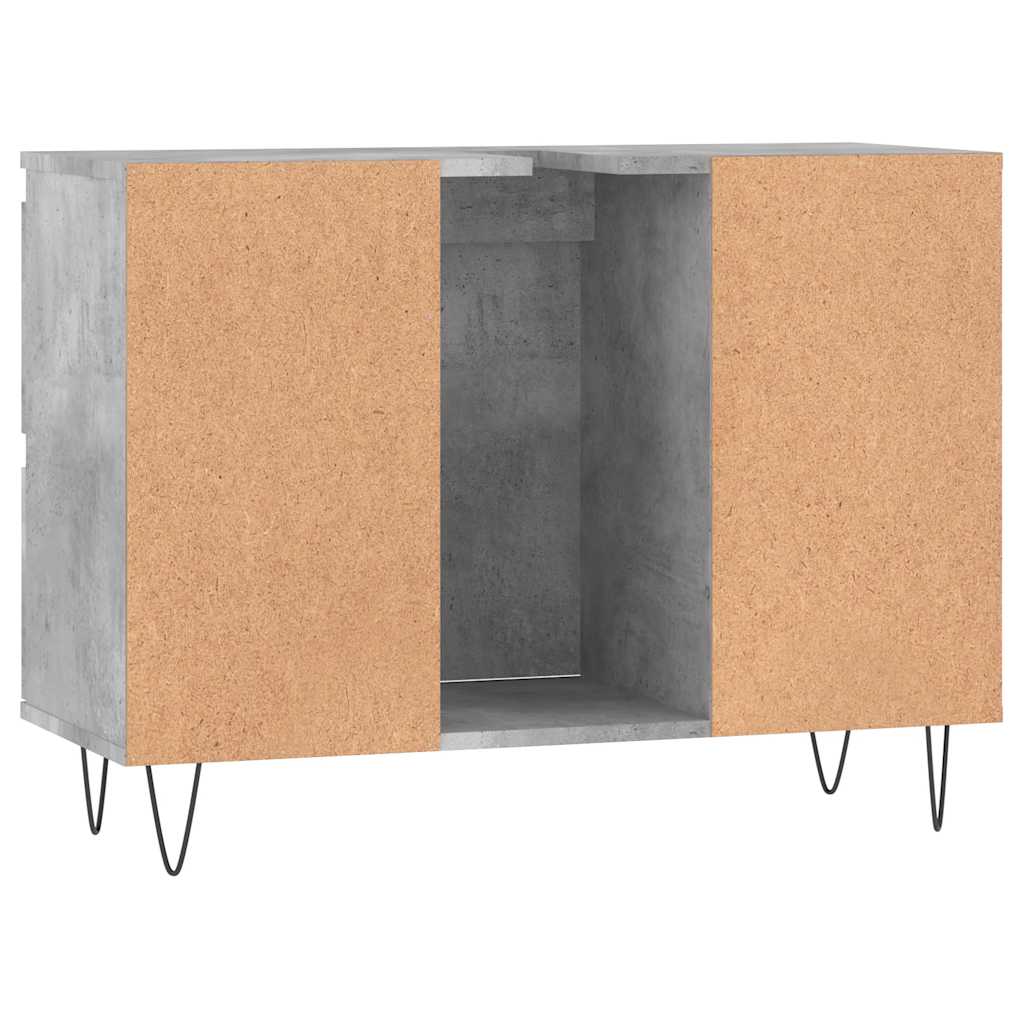 Bathroom cabinet concrete gray 80x33x60 cm made of wood