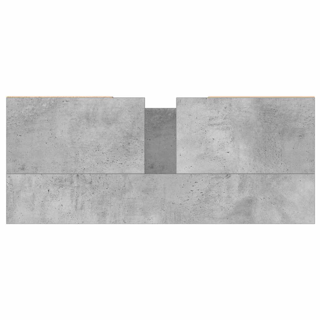 Bathroom cabinet concrete gray 80x33x60 cm made of wood