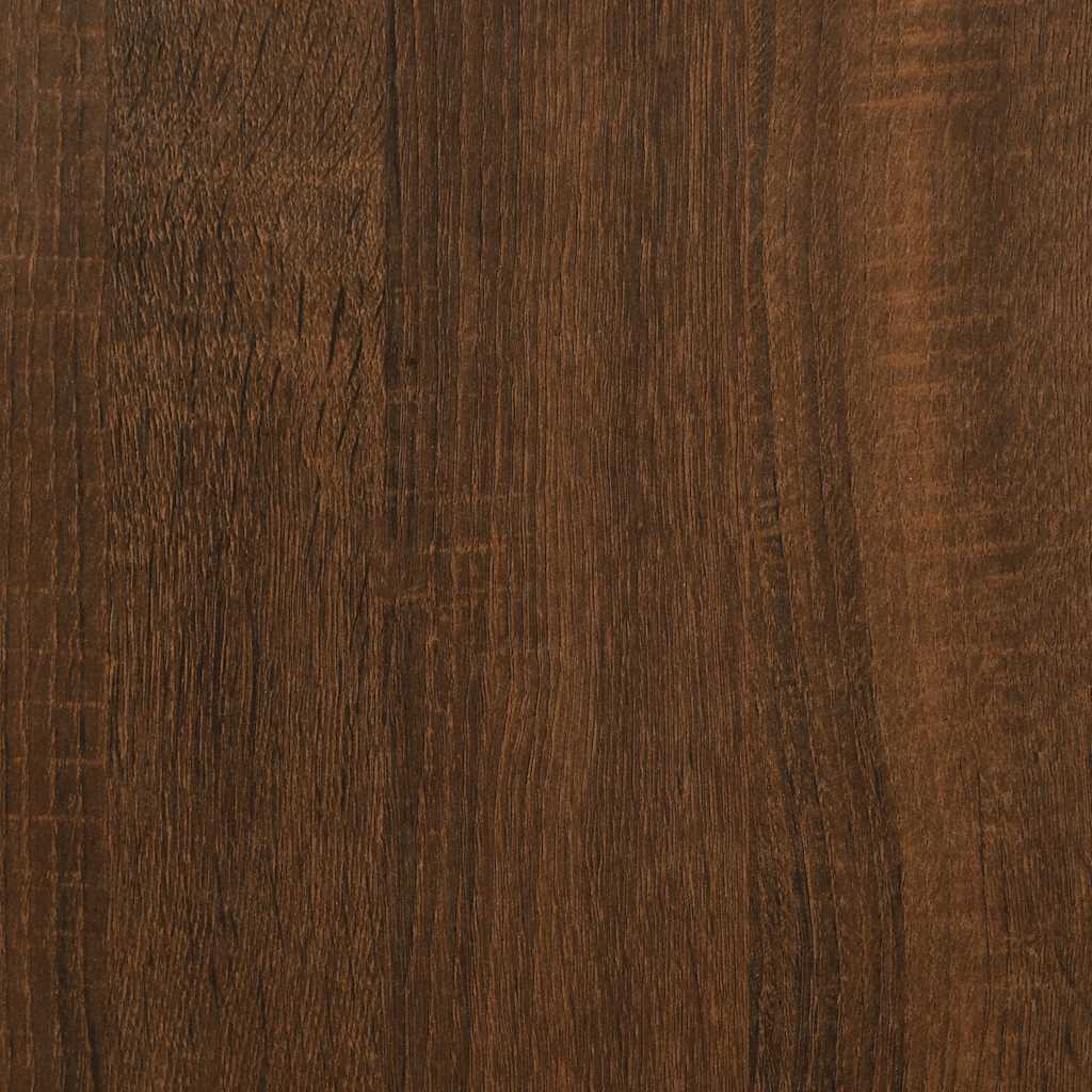 Bathroom Cabinet Brown Oak Look 80x33x60 cm Wood Material