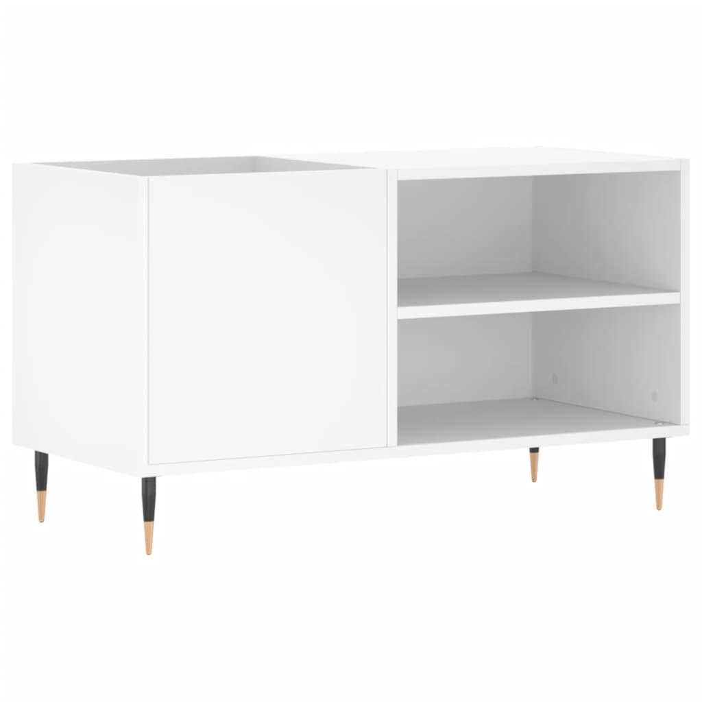 Record Cabinet White 85x38x48 cm Wood Material