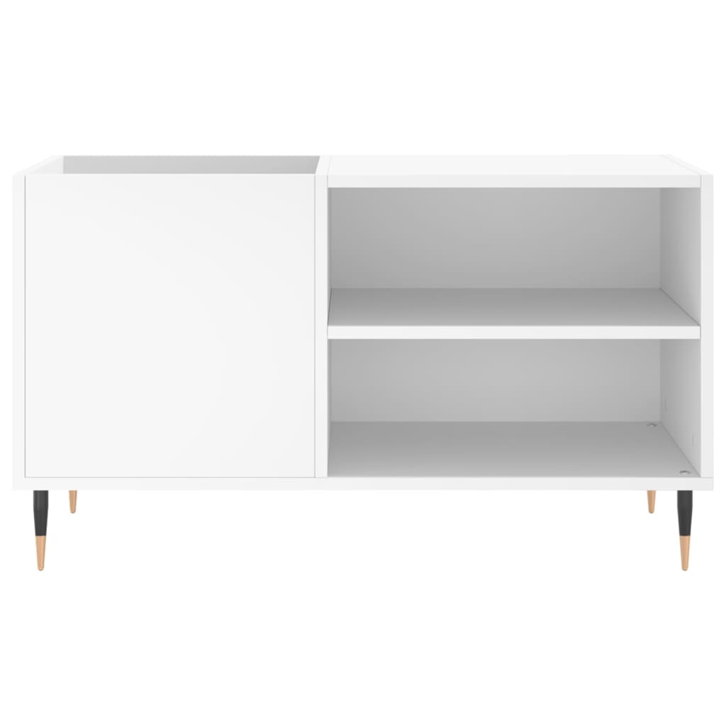 Record Cabinet White 85x38x48 cm Wood Material