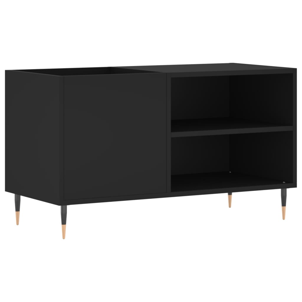 Record Cabinet Black 85x38x48 cm Wood Material