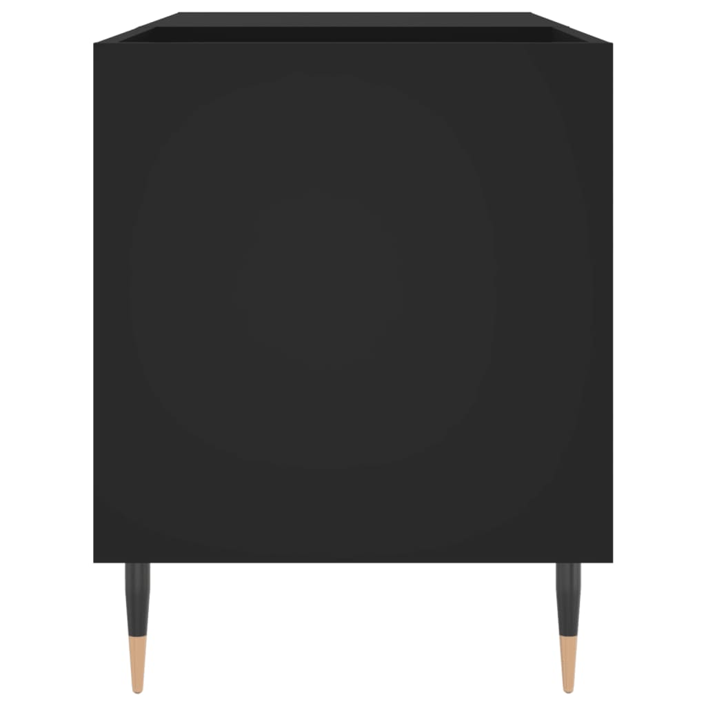 Record Cabinet Black 85x38x48 cm Wood Material